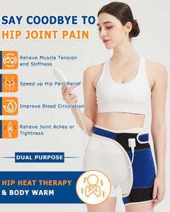 Hip Heating Pad for Hip Pain Relief, Electric Hip Brace for Sciatica Pain Relief, Super Soft Heating Pad for Hip with 10-90min Auto-Off Timer, 86-158℉ Heat Level
