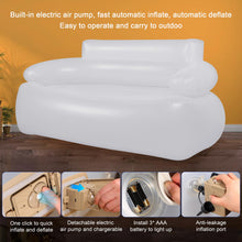 Load image into Gallery viewer, MIICASA Double Inflatable Couch Sofa Camping Chair, LED Inflatable Chair with Lights, Blow Up Illuminated Air Lounger Chair with Electric Pump, Indoor Outdoor Automatic Inflatable Sofa for Room Yard