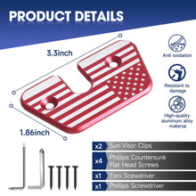 Load image into Gallery viewer, Sun Visor Repair Kit for Jeep Wrangler JK 2018/Wrangler JL 2018-2023/Gladiator 2020-2023 Car Accessories, Upgraded Aluminum Alloy Sun Visor Clips Used for Repairing Vehicle Sagging Sun Visors