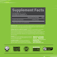 Load image into Gallery viewer, MusclePharm Creatine Monohydrate Powder, Pre Workout Muscle Builder &amp; Post Workout Muscle Recovery Supplement, Ultra-Pure 100% Monohydrate Creatine Powder, 60 Servings, Unflavored