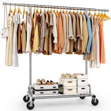 Load image into Gallery viewer, HOKEEPER Clothes Rack, Clothing Racks for Hanging Clothes Heavy Duty Garment Rack Rolling Coat Rack with Lockable Wheels Portable Closet, for Bedroom, Living Room, Laundry, Balcony