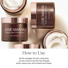 Load image into Gallery viewer, Josie Maran Whipped Argan Oil Face Butter - Anti Aging Face Cream &amp; Redness Reducing Skin Care - Hydrating Daily Moisturizer with Shea Butter - Vegan &amp; Cruelty-Free Formula - Unscented (1.69 oz)