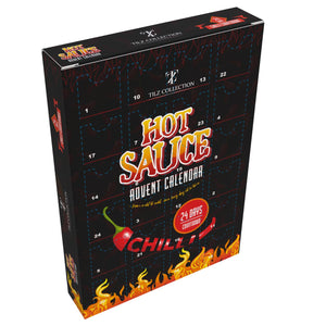 Hot Sauce Advent Calendar 2024-24 Days Chilli Sauce Advent Calendar, Food Advent Calendar 2024 Men, Hot Sauce Set, Non-chocolate Advent Calendar Women, Chilli Challenge Hot Sauce (Black)