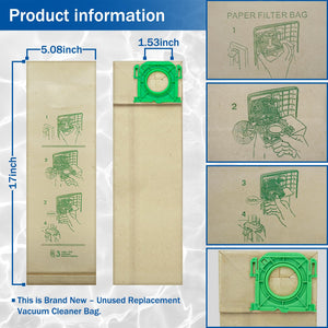 GULUANT 4 Pack Replacement Vacuum Bag for Windsor Sensor S12 S15 SRS12 SRS15 SRS18 XP12 XP15 XP18 SRXP12 SRXP15 SRXP18 CVU 36/1 for Sebo X Series Uprights G Series G1 G2 for Sebo 370 Vacuum Models