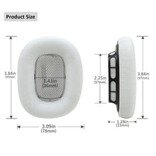 Load image into Gallery viewer, Lambskin Ear Pads for AirPods Max Headphones Sheepskin Leather Earpads Replacement with Memory Foam and Magnet Sweat Proof&amp; Excellent Noise Isolation White