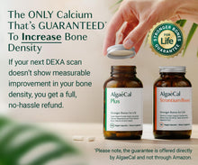Load image into Gallery viewer, AlgaeCal - Bone Builder Pack for Bone Density Increase, Clinically Supported Plant Based Calcium Supplement &amp; Strontium, Vitamins K2 (100mg), D3 (1600 IU), Magnesium &amp; 16 Essential nutrients