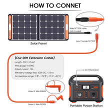 Load image into Gallery viewer, Hoeine Solar Panel Extension Cable Compatible with Jackery Solar Panel Connector Perfectly for Gz Yeti, Aker, Jackery Portable Power Station (35 Feet)