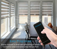 Load image into Gallery viewer, Rollerhouse 5 Channel Blinds Remote RF 433.92 Replacement Controller for Motorized Windows Shades and Blinds, Black