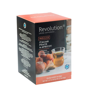 REVOLUTION TEA® Dragon Eye Oolong Tea Bags Organic [THE ORIGINAL] - INDULGE Italian Peach & Apricot Oolong Tea - Premium Dragon Tea Bags - Oolong Black Tea Organic Biodegradable - 20 Bags