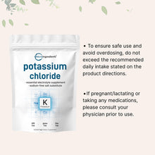 Load image into Gallery viewer, Potassium Chloride Powder, 1 KG (35 Ounce) | Salt Substitute &amp; Essential Hydration Electrolyte Supplement | Supports Mineral Balance, Heart, Joint, and Immune Health | Filler Free, Dissolves Easily