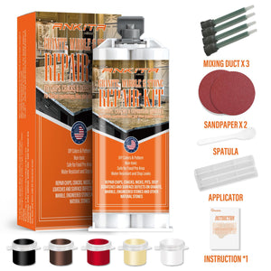 Granite Countertop Repair Kit (Color Match), Marble Repair Kit, Quickly Fix Chips, Pits, Cracks, Scratches on Granite, Marble, Travertine, Corian and Other Stones - Quartz Countertop Repair Kit