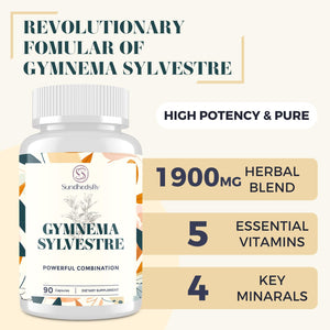 16 in 1 Blxxd Sugr Effective Gymnema Sylvestre Supplement 2100MG | with Berberine, Cinnamon, Bitter Melon | Vitamins, Magnesium & Chromium | 90 Vegan Capsules Capsules