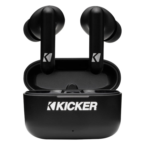 KICKER TWS2 True Wireless Earbuds, Bluetooth Earbuds with Microphone, Environmental Noise Cancelling, Wireless Earphones for Android and iOS, Fast Charging Case USB-C with 24 Hours of Playtime