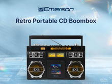 Load image into Gallery viewer, Emerson EPB-3004 Portable CD Player with AM/FM Radio, 20-Track Programmable Memory, High-Performance Speakers, AUX-in Jack, and Built-in Rechargeable Battery - Compatible with CD, CD-R/RW, CD-MP3