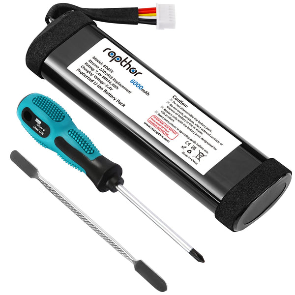 rapthor Replacement Battery for JBL Xtreme 2 Compatible with SUN-INTE-103, 2INR19/66-2 High Capacity Li-ion 6000mAh Replacement Battery with DIY Tools