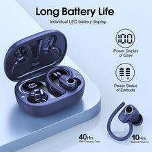 Load image into Gallery viewer, Wireless Earbuds Bluetooth 5.3 Headphones Sport, 50H Stereo Ear Buds Dual LED Display, 2025 Bluetooth Earbuds with 4 ENC Noise Canceling Mic, IP7 Waterproof Earphones with Earhooks for Running, Navy
