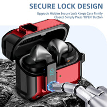 Load image into Gallery viewer, GEAK Case Compatible with Galaxy Buds 3 Pro/Samsung Galaxy Buds 3 Case with Carabiner &amp; Cleaning Kit, Full Protective Hard Cover Shell with Secure Lock Clip for Galaxy Buds 3 Men Women, Red