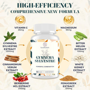 16 in 1 Blxxd Sugr Effective Gymnema Sylvestre Supplement 2100MG | with Berberine, Cinnamon, Bitter Melon | Vitamins, Magnesium & Chromium | 90 Vegan Capsules Capsules