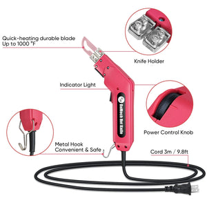 ROMECH Foam Cutter Pro Electric Hot Knife, 100W Styrofoam Cutting Tool Kit- with Heavy-duty Case Blades & Accessories RM-008 (100W)