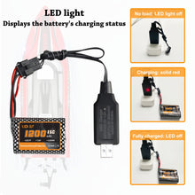 Load image into Gallery viewer, VICMILE 7.4V 1200mah Li-ion Battery 2S 15C RC Boat Batteries R208 R308 Battery Fit for High Speed Remote Control Boats 2Pack with USB Chargers
