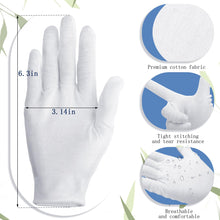 Load image into Gallery viewer, Ramede 24 Pairs Eczema Gloves for Kids Eczema Sleeves Moisturizing Gloves White Cotton Gloves Washable and Reusable Overnight Dry Hands for Kids 3-10 Years(X-Small)