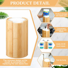 Load image into Gallery viewer, SiliFine Bamboo Wipes Dispenser Container, Disinfectant Wall Mounted Disinfectant Wipes Holder Decorative Bamboo Kitchen Organizer for Bathroom Office Classroom Countertop Home