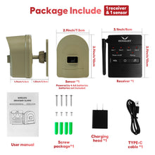 Load image into Gallery viewer, 1/2 Mile Hosmart Driveway Alarm Wireless Sensor System &amp; Driveway Sensor Alert System Weatherproof Security Outdoor Motion Sensor &amp; Detector