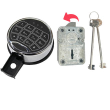 Load image into Gallery viewer, Digital Electronic Keypad Lock for Left Swing Bolt Safes, Gun Safe Lock Replacement, Time Delay Safe Lock Including 2 Emergency Keys for Locksmiths.