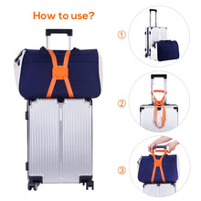 Load image into Gallery viewer, Luggage Straps Bag Bungees for Add a Bag Easy to Travel Suitcase Elastic Strap Belt(Orange)