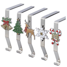 Load image into Gallery viewer, Baseo Set of 5 Stocking Holders for Mantle - Christmas Stocking Hangers for Fireplace Christmas Stocking Hangers for Mantel Stocking Hooks for Fireplace Stocking Holders for Christmas Decoration