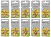 Load image into Gallery viewer, Power One Hearing Aid Battery Size 10 - Pack Of 60 Batteries