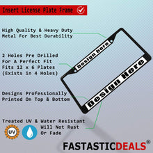 Load image into Gallery viewer, Fastasticdeals Metal Insert License Plate Frame Alpha Phi Alpha Weatherproof Car Accessories Black 2 Holes Solid Insert