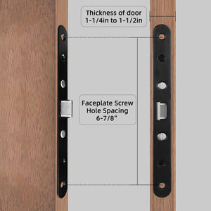 Storm Door 2 Piont Mortise Lock Body Replacement Fit for Pella Storm Door Handle Set Part (Black)