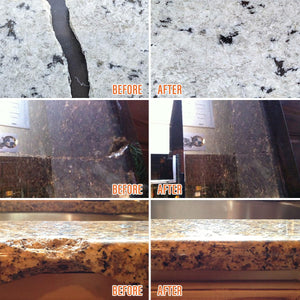 Granite Countertop Repair Kit (Color Match), Marble Repair Kit, Quickly Fix Chips, Pits, Cracks, Scratches on Granite, Marble, Travertine, Corian and Other Stones - Quartz Countertop Repair Kit