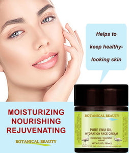 PURE EMU OIL HYDRATION FACE CREAM For Normal - Dry - Sensitive Skin. Moisturizing and Nourishing. 2 Fl. oz. - 60 ml by Botanical Beauty