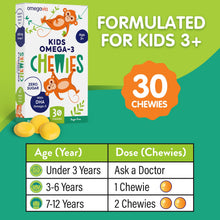 Load image into Gallery viewer, Omega 3 Gummies - Ultra-High DHA Chewable Gel Gummy - Omega 3 for Kids Supports Brain &amp; Eye Health - Sugar-Free Natural Fruit Flavor - Kids Omega 3 Fish Oil Gummies (30 Count)