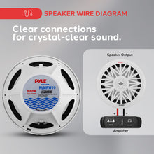 Load image into Gallery viewer, Pyle 10-Inch Outdoor Marine Audio Subwoofer - 500 Watt Single White Waterproof Bass Loud Speaker For Marine Stereo Sound System, Under Helm or Box Case Mount in Small Boat, Water Vehicle - PLMRW10