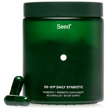 Load image into Gallery viewer, Seed DS-01 Daily Synbiotic - Prebiotic and Probiotic for Women &amp; Men - Digestive Health, Gut Health, Immune Support, Bloating &amp; Constipation Relief - Vegan &amp; Shelf-Stable - 60 Capsules (30-Day Supply)