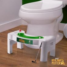 Load image into Gallery viewer, Gagster Royal Squat Putter – Mini Golf Toilet Game – Foldable Potty Stool for Adults – Funny Gag Gift for Men – White Elephant Present Ideas for Office – Indoor Golf Game for Men