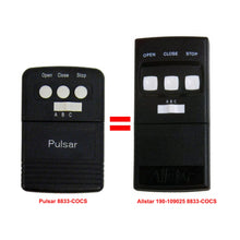 Load image into Gallery viewer, Allstar 109025 Garage Door Opener Remote 8833TC-OCS Open Close Stop 190-109025