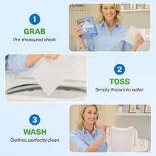 Load image into Gallery viewer, HAPPY HOUR Laundry Detergent Sheets Value Pack with up to 120 Loads, Non Toxic Laundry Sheets Detergent Soap for Sensitive Skin, Recyclable Eco Friendly, Perfect for Travel - Fresh Scent