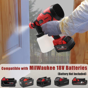 Paint Sprayer for Milwaukee M18 18V Battery, Cordless HVLP Paint Sprayers for House Painting Stain Sprayer for Fence, Furniture, cabinets, Walls, etc. (Battery NOT Included)
