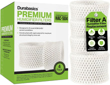 Load image into Gallery viewer, Durabasics 4 Pack of Premium Humidifier Filters Compatible with Honeywell Humidifier Filters HAC-504, HAC-504AW &amp; Honeywell Filter A | Replacement for HCM 350 Filters &amp; Cool Mist Humidifiers
