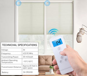 14 Channel Controller for Roller Shades Remote Control for Motorized Windows Shades and Blinds, White