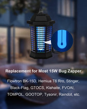 Load image into Gallery viewer, Bug Zapper Light Bulb Replacement for 15W Bug Zapper with 4-Pin Base, Ful 15W-BL U Shaped Twin Tube Bulb for Outdoor Mosquito Zapper, 1 Pack