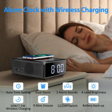 Load image into Gallery viewer, Gelielim CD Player Alarm Clock Radio Boombox with Remote, Bluetooth CD Players for Home, 10W Fast Wireless Charging,FM Radio CD Player, Support AUX/USB/Timer/Dimmer/Auto Time Setting, Large LCD
