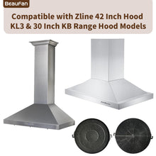 Load image into Gallery viewer, Beaufan Set of 2 CF1 Charcoal Filters Compatible with Zline 42 Inch Hood KL3 &amp; 30 Inch KB Models KB-36, KB-30, KE-36, KE-48, KL3-30, BSKBN(30), KE2i-36, KL2-30