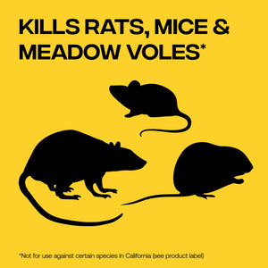 Victor Rat Poisoning for Inside & Outdoor Use - Kills Rats, Mice, Meadow Voles | Mouse Poisoning for Indoor & Outside Areas, Ready-to-Use, Yellow, M925, 4 lbs