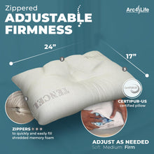 Load image into Gallery viewer, Cervical Neck Pillow for Sleeping and Neck Pain Relief - Memory Foam Pillows - Adjustable Pillows for Neck and Shoulder Pain - Side Sleeper Pillows for Adults