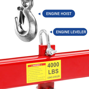 Parts-Diyer 4000lbs Load Lever for 2 Ton Engine Hoist Crane Cherry Picker Lift Tool Heavy Duty (Red·Lever)